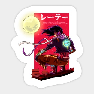 Cyberpunk Anime Sensei - Lethe Sticker